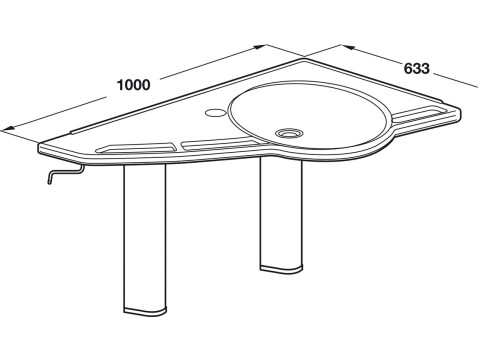 Support Washbasin, Flexi Version, Ropox