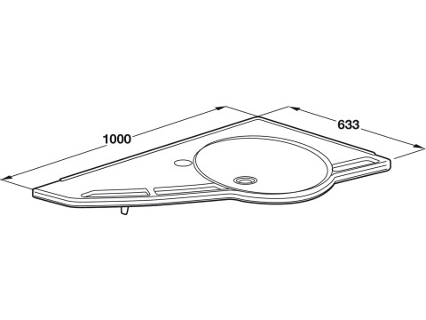 Ropox Support Washbasin Fixed RH Wht