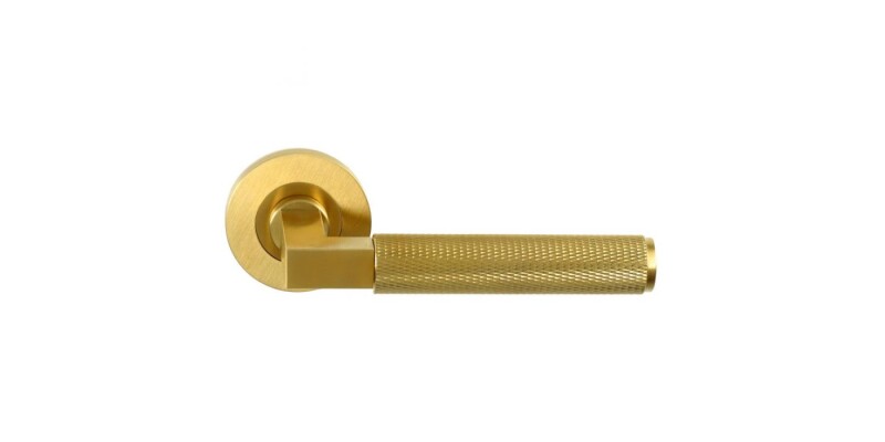 Alexander and Wilks Hurricane Knurled Lever on Round Rose - Pair