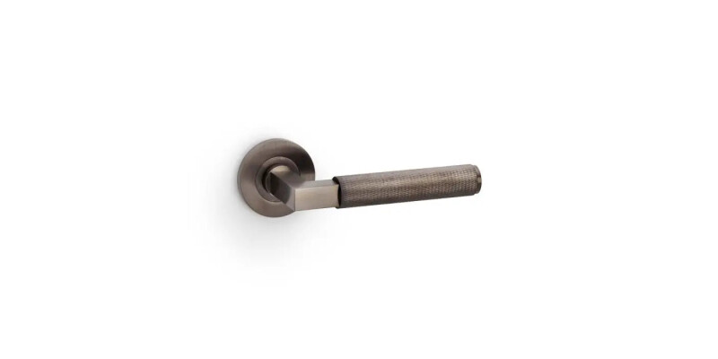 Alexander and Wilks Hurricane Knurled Lever on Round Rose - Pair