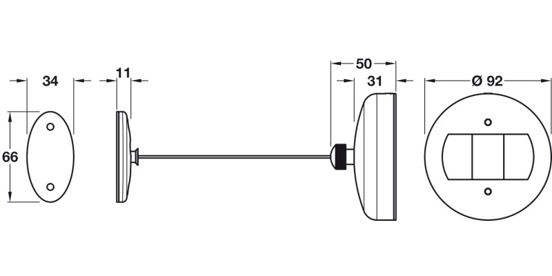 Brittannia Retractable Clothes Rail PC