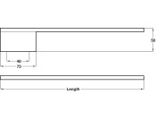 Towel Holder 380mm Ext Alu Pol Chrome