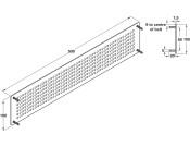 Vent Grille Rnd Holes 500x100mm BSS