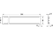 Vent Grille RM 550x64mm AA M.Slv F1
