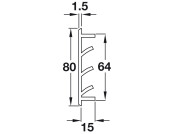 Vent Grille RM 550x64mm AA M.Slv F1