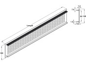Vent Grille PF Rnd 2000x100mm AA Slv F1