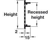 Vent Grille RM 1000x100mm Lt Alloy SlvF1