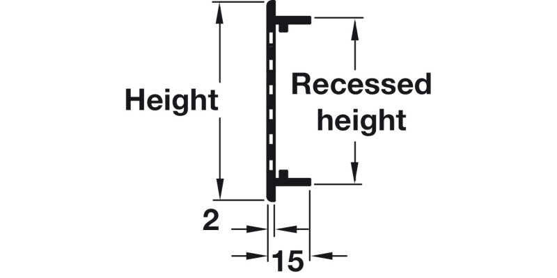 Vent Grille RM 300x100mm Alu Slv F1