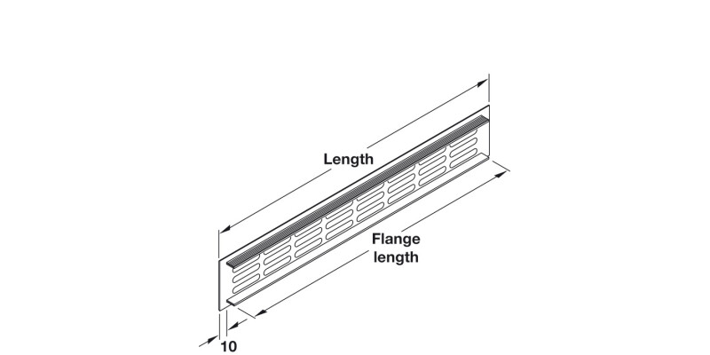 Vent Grille RM 500x80mm Alu Slv F1