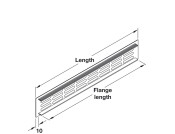 Vent Grille RM 500x80mm Alu Slv F1