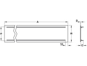 Vent Grille RM 400x60mm Alu Slv F1
