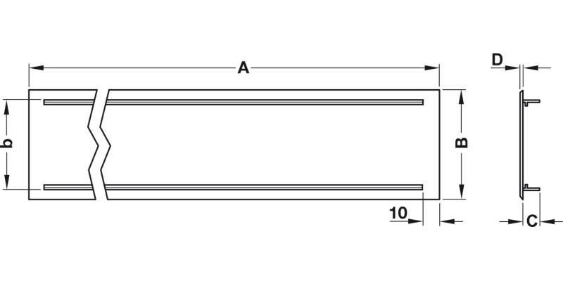 Vent Grille RM 400x100mm Alu Gold