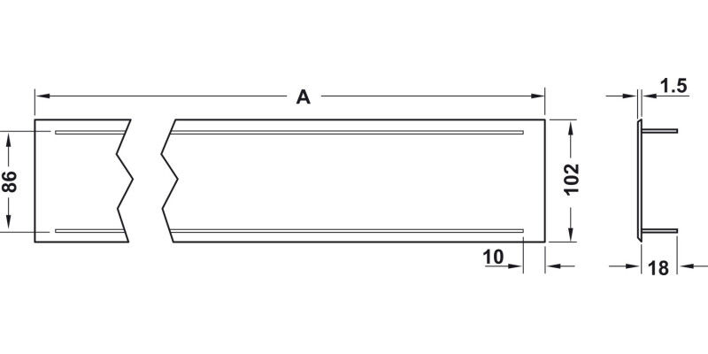 Vent Grille RM 250x102mm AA M.Slv EV1