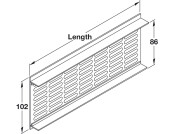 Vent Grille RM 250x102mm AA M.Slv EV1