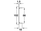 Vent Grille RM 250x102mm AA M.Slv EV1