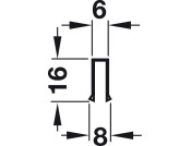 Clip on Profile CTL 4.0m AA Slv EV1