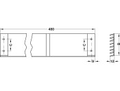 Vent Grille SM 480x104mm AA M.Slv