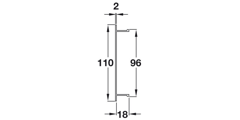 Vent Grille RM 500x110mm AA M.Slv
