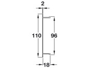 Vent Grille RM 500x110mm AA M.Slv