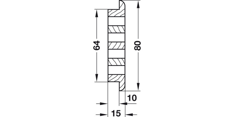 Vent Grille 550x80mm Laminated Oak