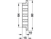 Vent Grille 550x80mm Laminated Oak