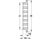 Vent Grille 550x80mm Laminated Oak