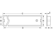 Vent Grille RM 400x72mm Pl White