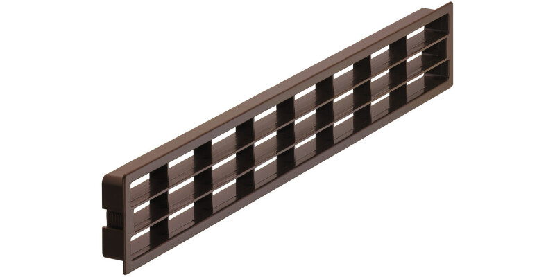 Ventilation Grille, Plastic, with Fixing Clips and with Louvres