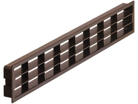 Ventilation Grille, Plastic, with Fixing Clips and with Louvres