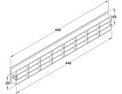 Vent Grille RM 458x65mm Pl White