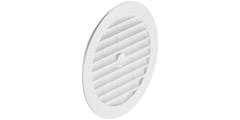 Ventilation Grille, for Recess Mounting, with Flanged Rim, &Oslash; 123 mm, Plastic
