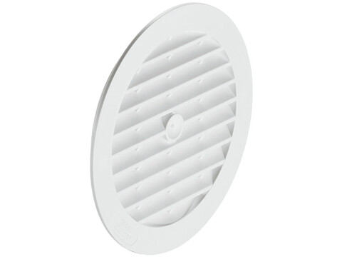 Ventilation Grille, for Recess Mounting, with Flanged Rim, &Oslash; 123 mm, Plastic