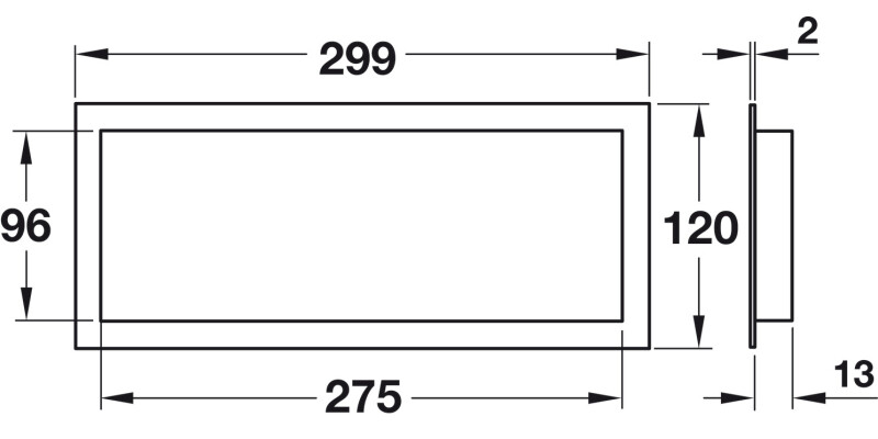 Vent Grille RM 299x120mm Pl White