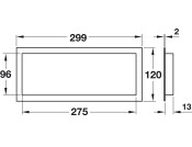 Vent Grille RM 299x120mm Pl White