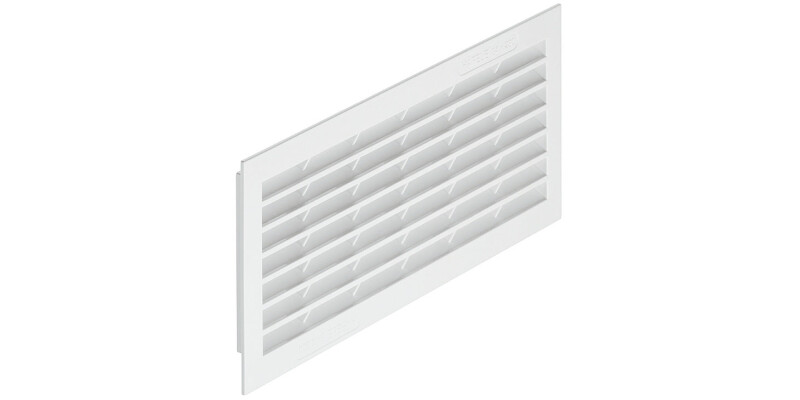 Ventilation Grille, for Recess Mounting, White, Plastic