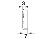 Vent Trim RM D48mm Pl White