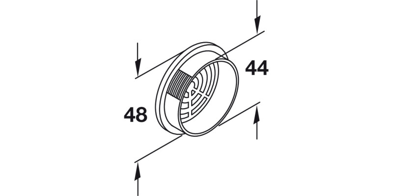 Vent Trim RM D48mm Pl Brown