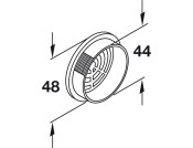 Vent Trim RM D48mm Pl Brown