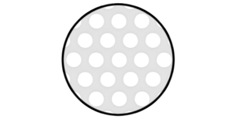 Vent Trim RM D48mm Perforated Pl White