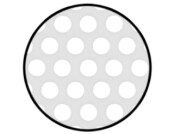 Vent Trim RM D48mm Perforated Pl White