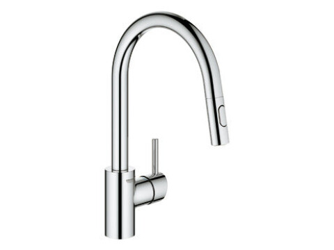 Tap, Single Lever Mixer, Pull Out Spray, C-Spout, Grohe Concetto