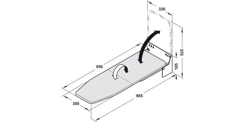 Ironfix Wall Mnt Iron Board Aluminium