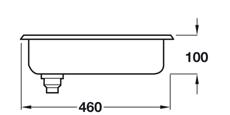 Ropox Sgl Bowl Inset Shallow Sink UH SSS