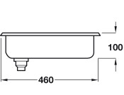 Ropox Sgl Bowl Inset Shallow Sink UH SSS