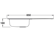 SR Twig 850mm SSS 1.0B Inset Sink UH