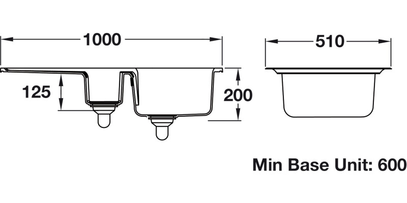 RM CRT10202WH/ Rustic Ceramic 1.5B Sink