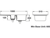 RM CRT10202WH/ Rustic Ceramic 1.5B Sink