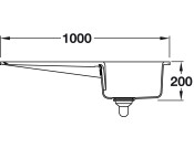 RM CRT10101WH/ Rustic Ceramic 1.0B Sink