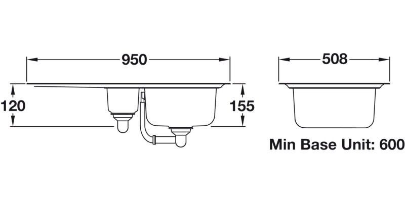 RM MG9502/ Michigan St St 1.5B Sink