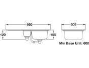 RM MG9502/ Michigan St St 1.5B Sink